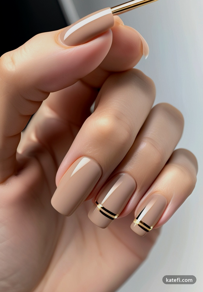 Adaptable short nails in modern color palettes