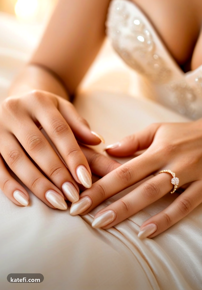 Beautiful almond nails in rich jewel tones