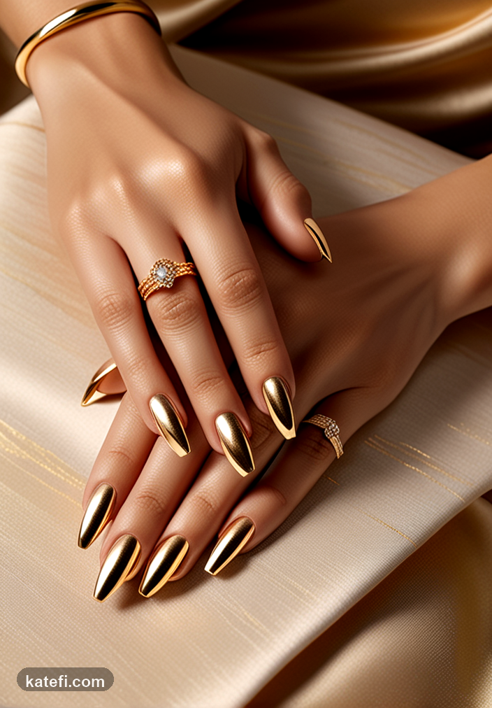 Cat-eye nails that catch the light for a unique twist