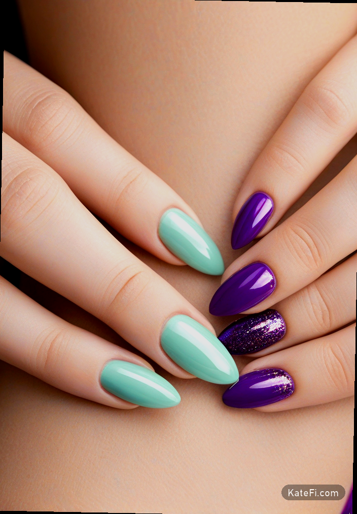 Coffin nails in delicate pastels for a soft touch
