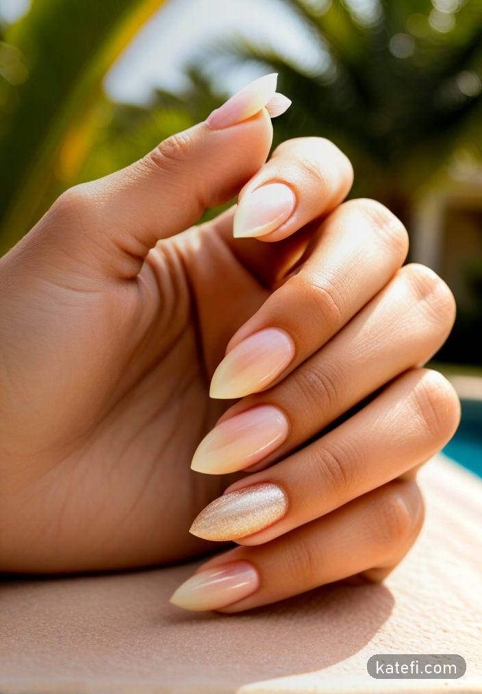 Coffin nails with delicate floral accents for a romantic feel