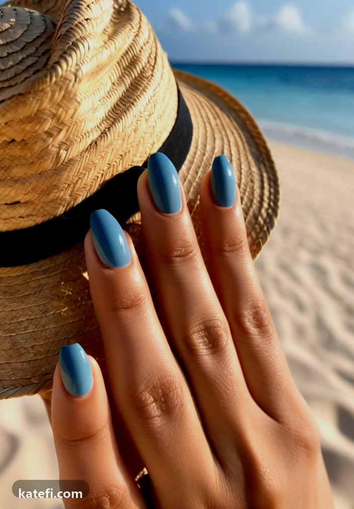 Coffin-shaped nails with muted tones for modern elegance
