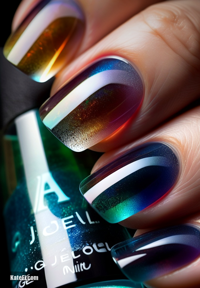 Delicate pearl nails that catch the light beautifully