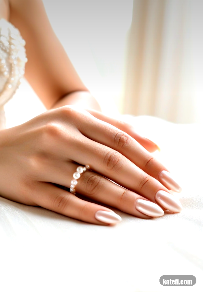 Effortless chic: short almond nails in soft neutrals