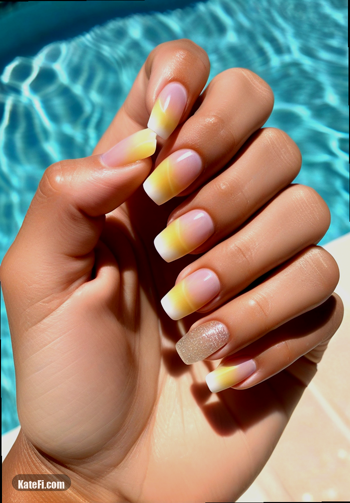 Elegant almond nails in sheer pink for a clean girl look