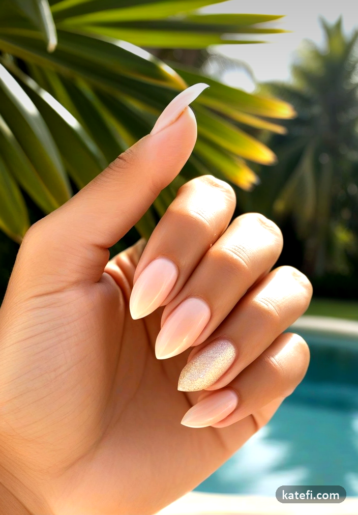 Elegant coffin nails in deep burgundy for a wedding guest