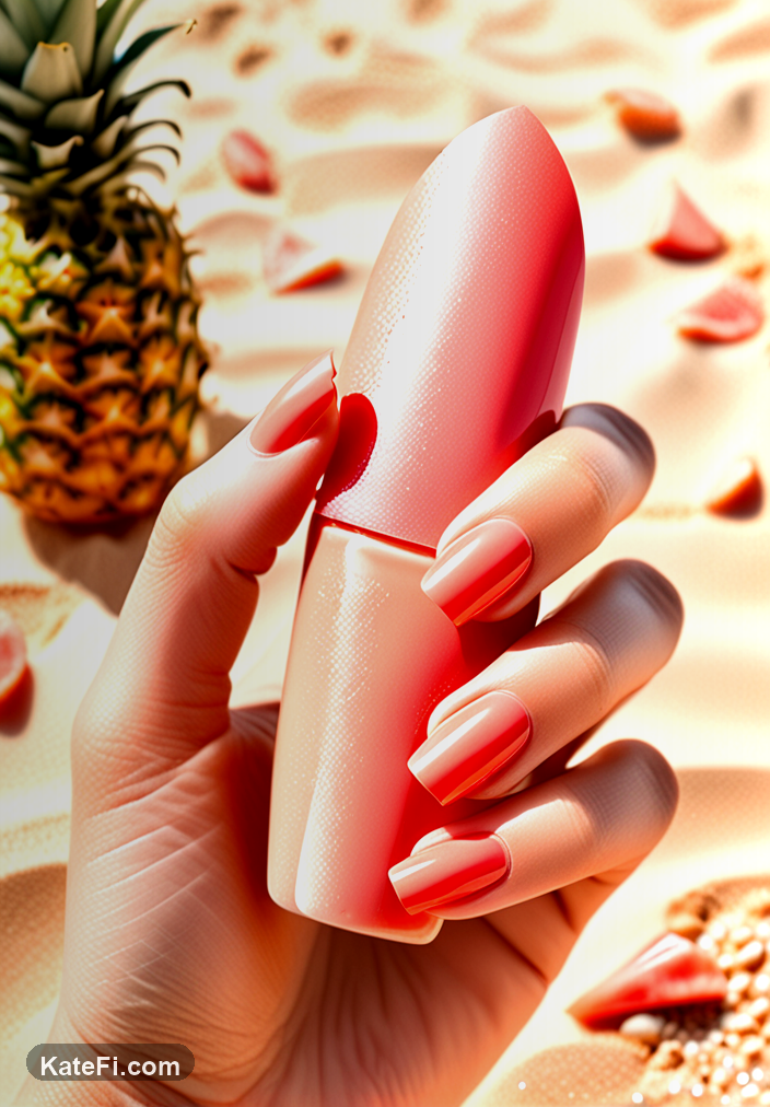 Elegant fall nails in warm terracotta and gold accents