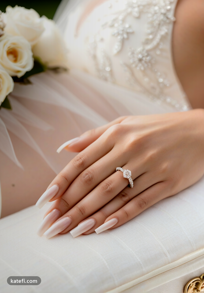 Elevated milky nails for a clean, sophisticated look