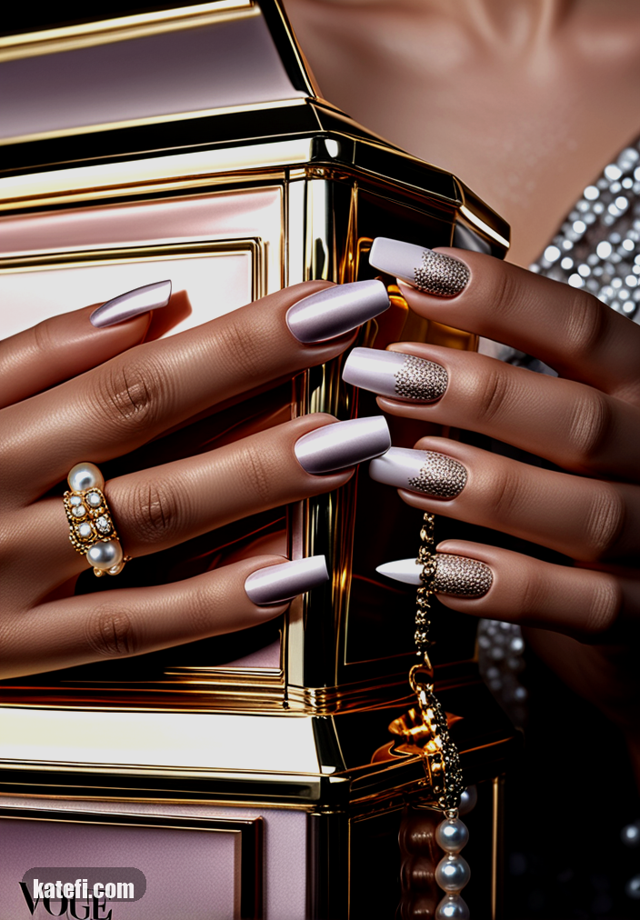 Elevated short nails with a luxe velvet finish