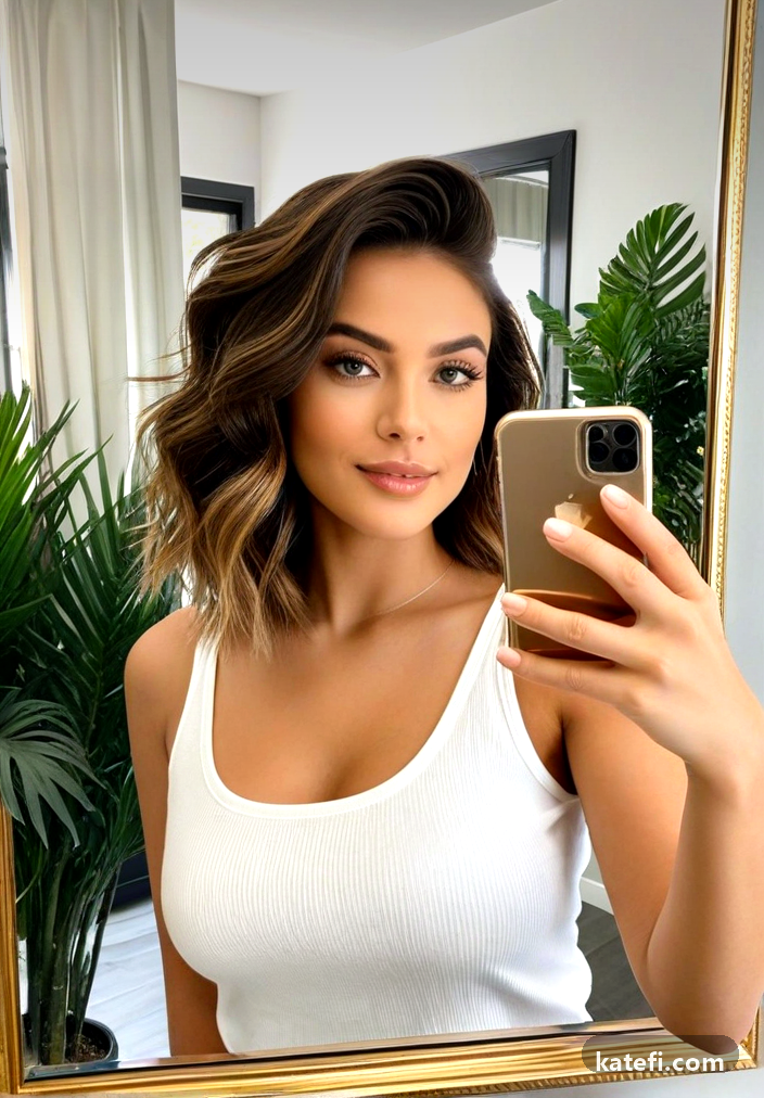 Long layered hair that moves beautifully