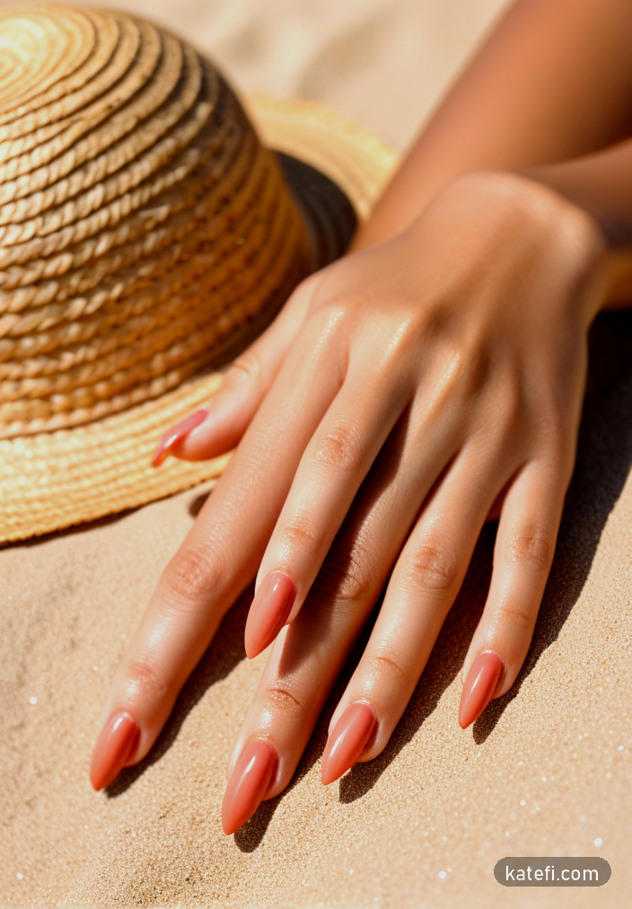 Minimalist jelly nails for a fresh, understated vibe