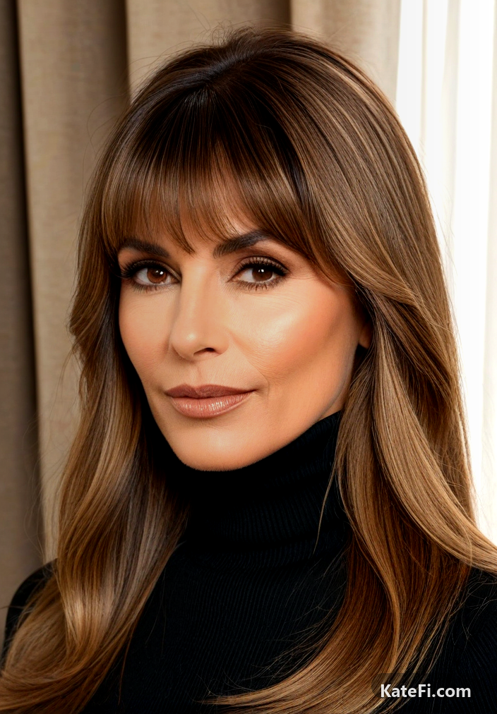 Modern curtain bangs that elevate any cut