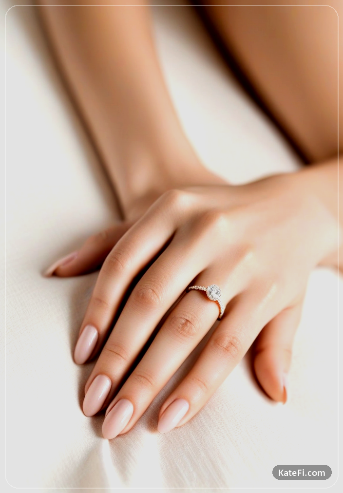 Polished short nails in bright coral for a fun summer look