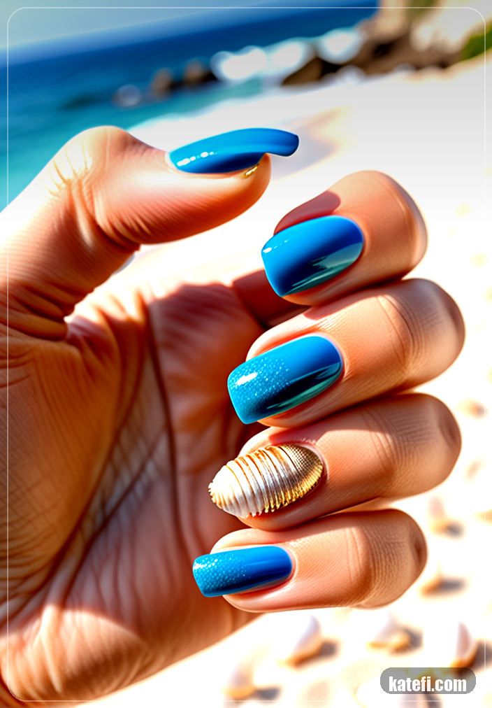 Practical yet chic short nails in earthy tones for everyday wear