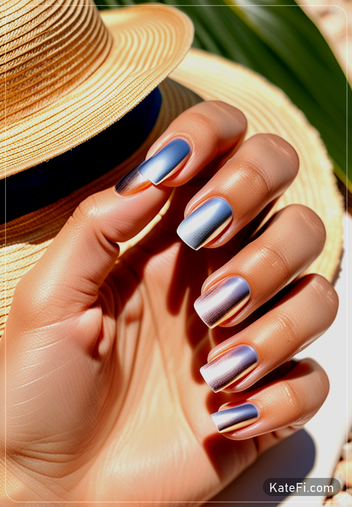 Short almond nails in soft neutrals for a polished appearance