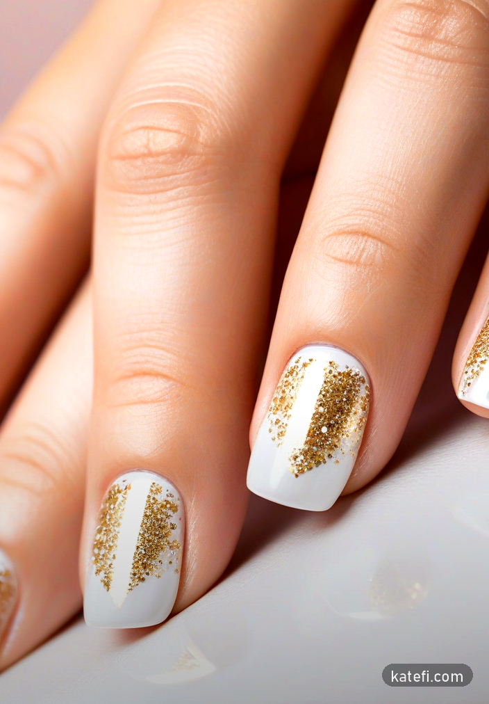 Short almond nails in soft neutrals for effortless elegance