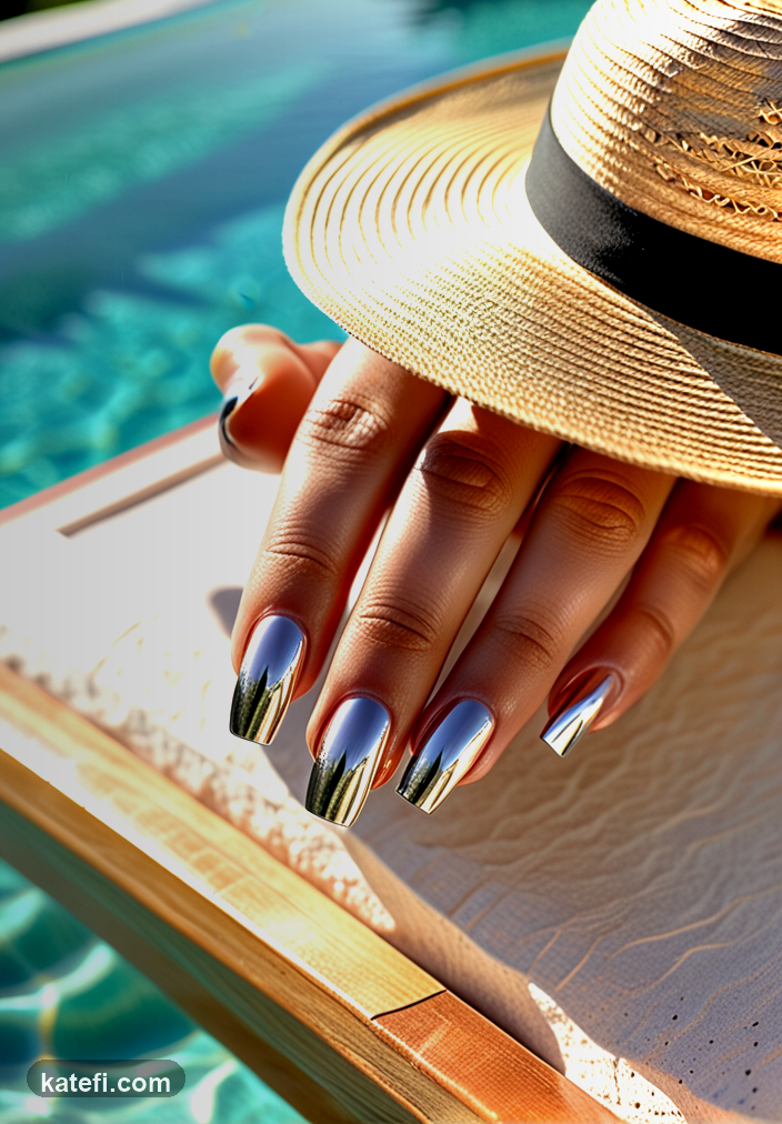 Soft glam nails that shine with understated elegance