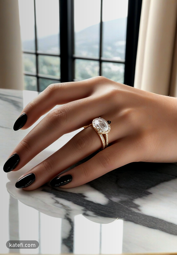 Stylish holiday nails in festive but refined colors