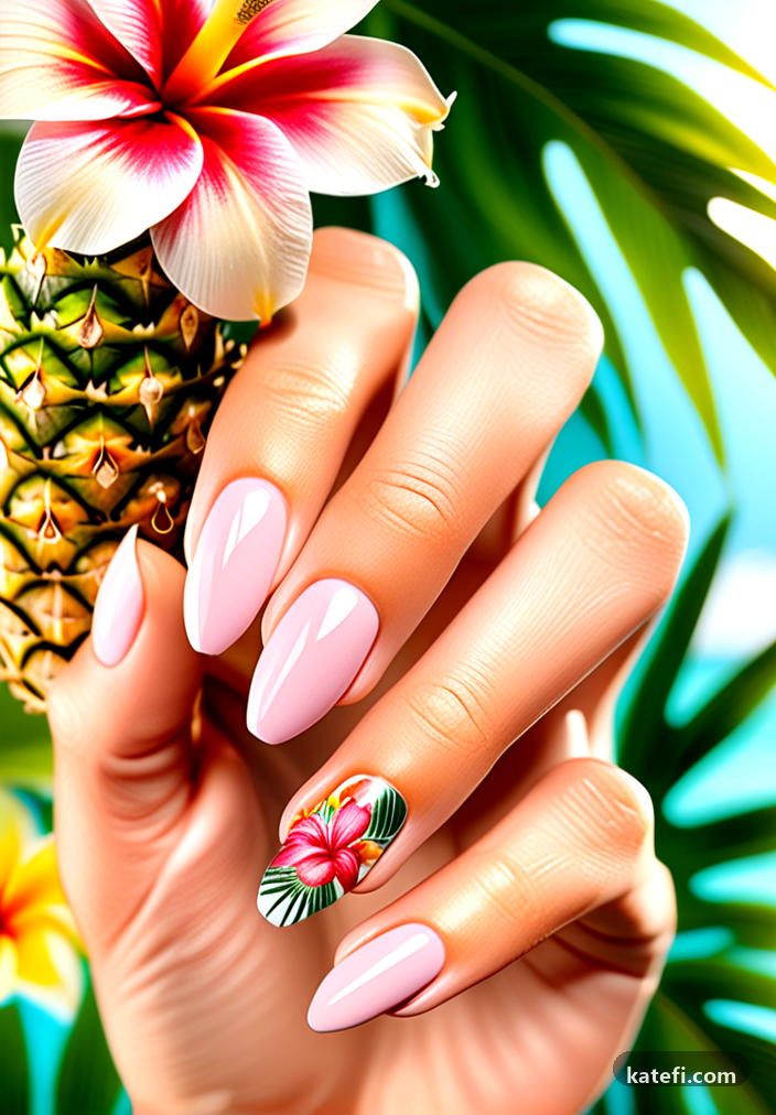 Stylish soft square nails in a delicate blush for everyday wear