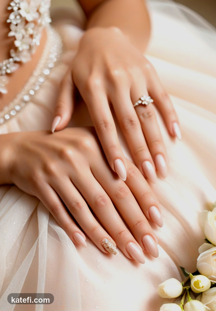 Stylish wedding nails that are effortlessly elegant