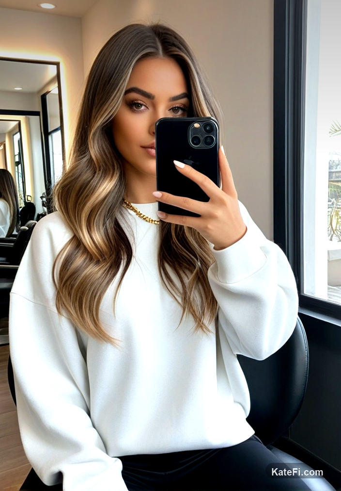 Subtle caramel highlights that brighten your look