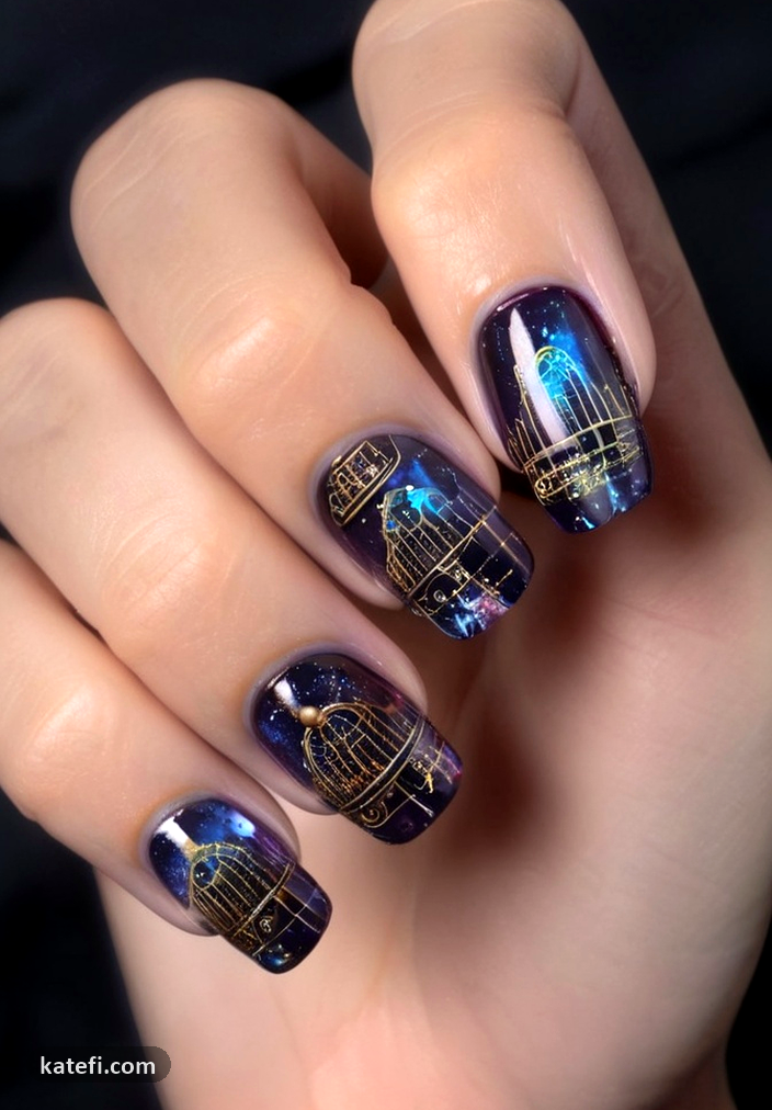 Subtle pearl accents on short nails that still pop