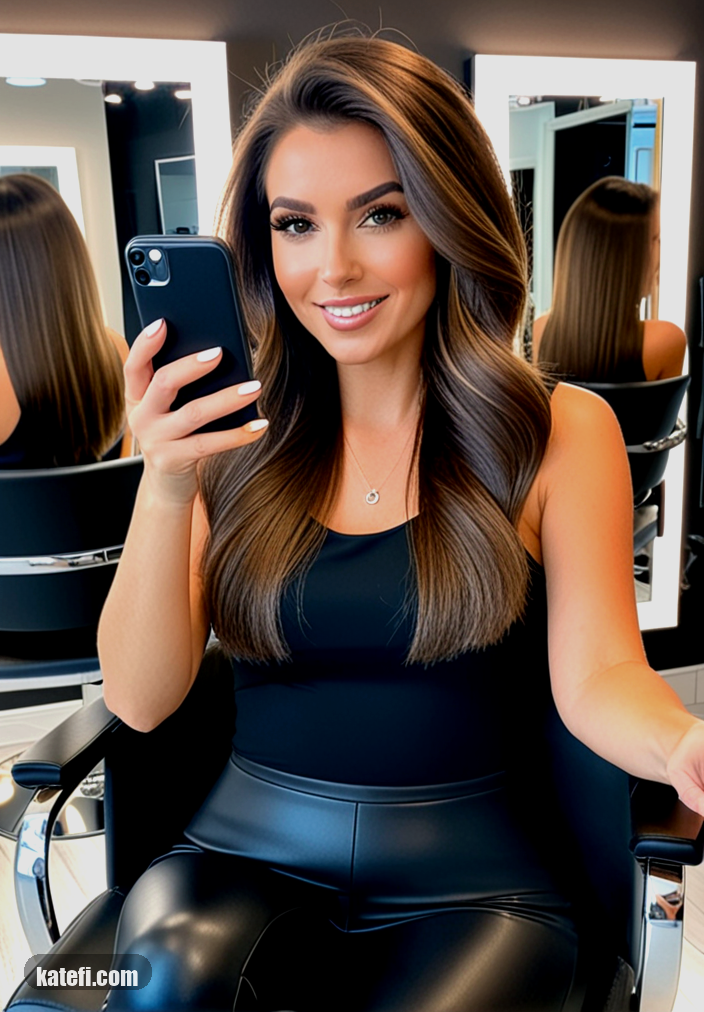 Warm caramel highlights for a bit of flair