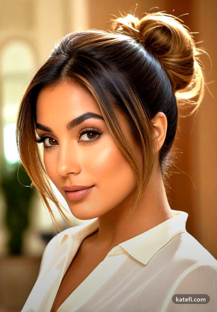 Warm caramel highlights to brighten up your look